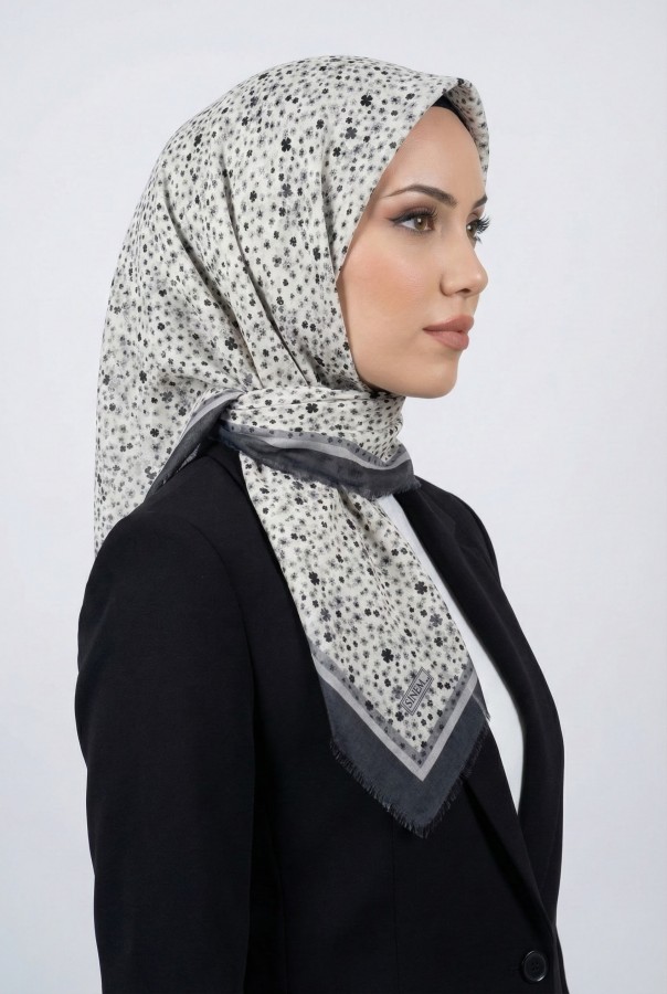 Sinem Desenli Flamlı Eşarp 6505-6