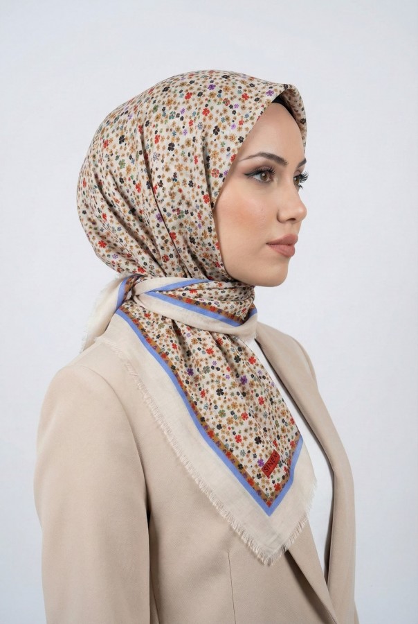 Sinem Desenli Flamlı Eşarp 6505-3