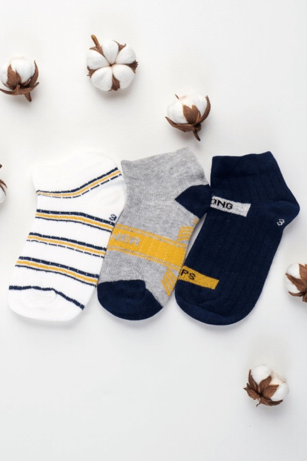 Berka Erkek Çocuk 3'lü Patik Çorap (3-4 Yaş) 9410-11