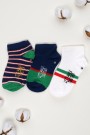 Berka Erkek Çocuk 3'lü Patik Çorap (3-4 Yaş) 9410-12