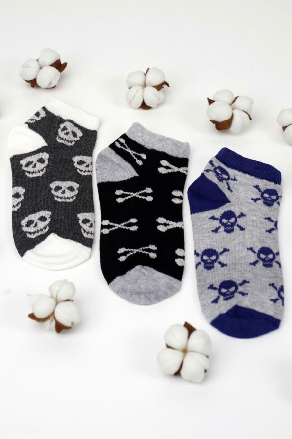 Berka 3'lü Erkek Çocuk Patik Çorap (5-6 Yaş) 9409-10