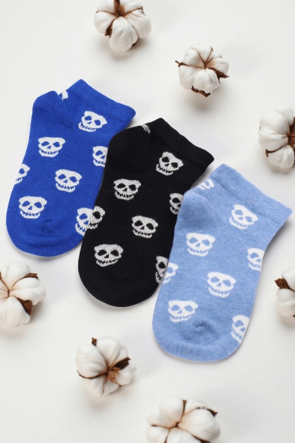 Berka 3'lü Erkek Çocuk Patik Çorap (5-6 Yaş) 9409-13