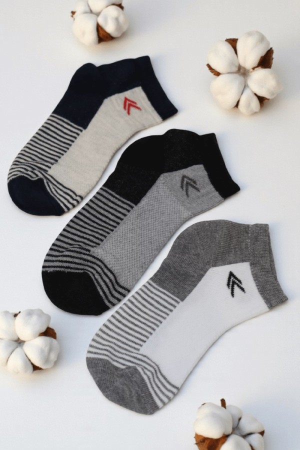 Berka 3'lü Erkek Çocuk Patik Çorap (5-6 Yaş) 9409-2