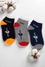Berka 3'lü Erkek Çocuk Patik Çorap (5-6 Yaş) 9409-9
