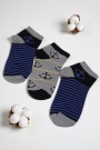Berka 3'lü Erkek Çocuk Patik Çorap (5-6 Yaş) 9409-3