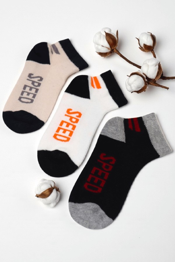 Berka 3'lü Erkek Çocuk Patik Çorap (5-6 Yaş) 9409-4