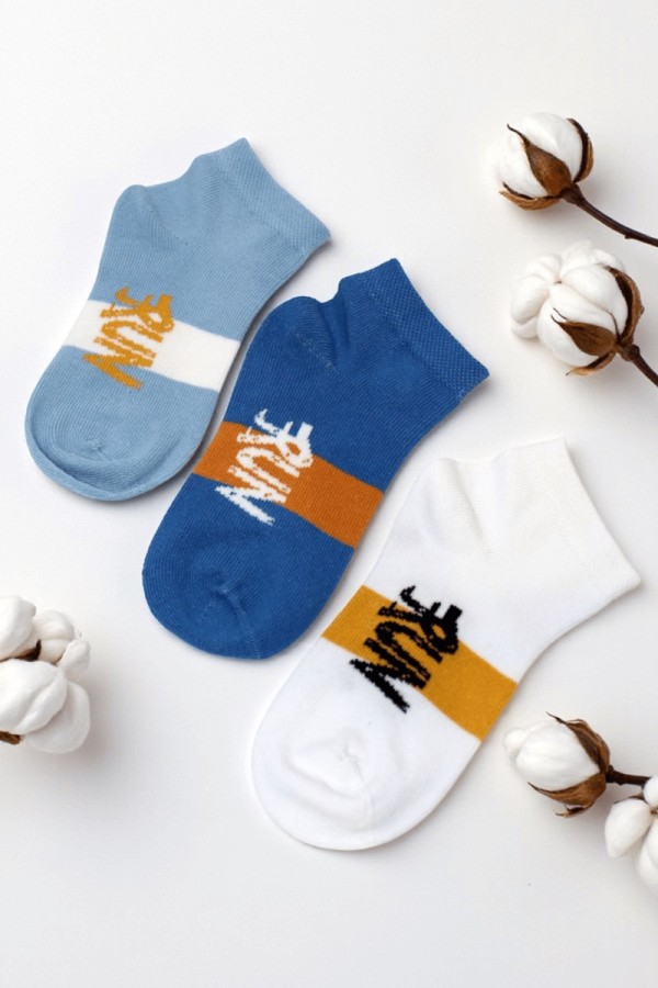 Berka 3'lü Erkek Çocuk Patik Çorap (5-6 Yaş) 9409-5