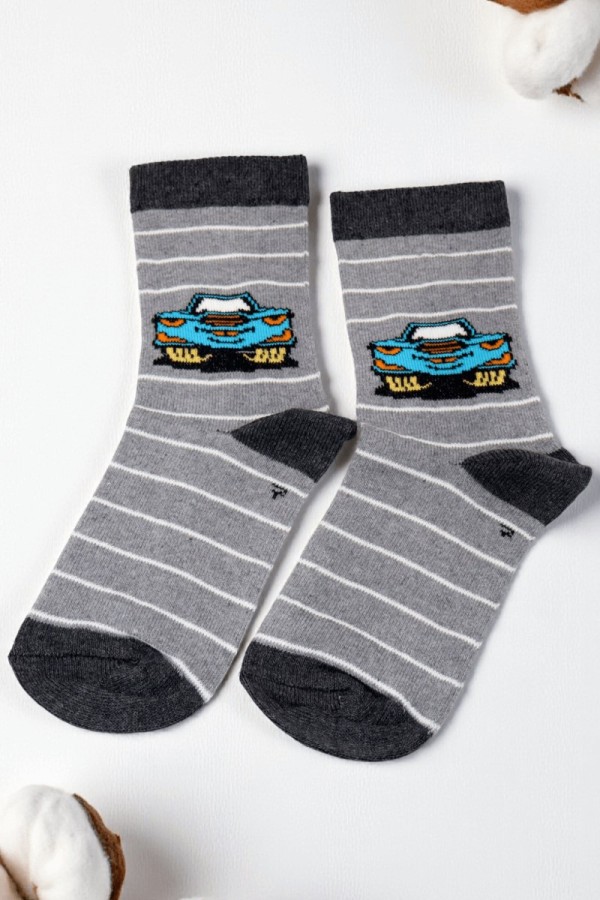 Vakre Erkek Çocuk Çorap (7-8 Yaş) 9403-2