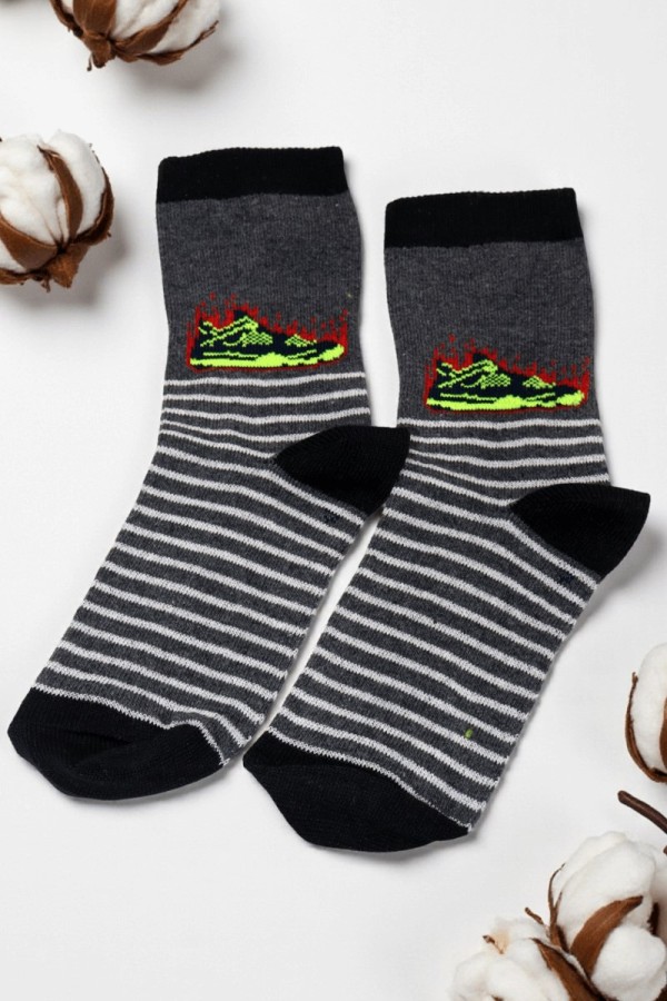 Vakre Erkek Çocuk Çorap (7-8 Yaş) 9403-7