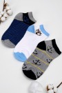 Berka Erkek 3'lü Çocuk Patik Çorap (7-8 Yaş) 9407-9