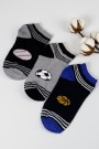 Berka Erkek 3'lü Çocuk Patik Çorap (7-8 Yaş) 9407-7