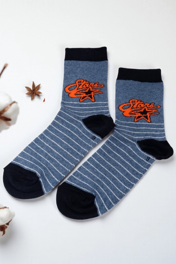 Vakre Erkek Çocuk Çorap (9-10 Yaş) 9402-5