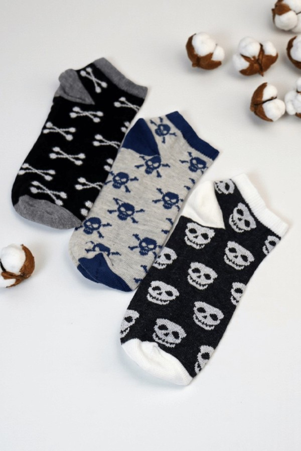 Berka 3'lü Erkek Çocuk Patik Çorap (9-10 Yaş) 9408-3