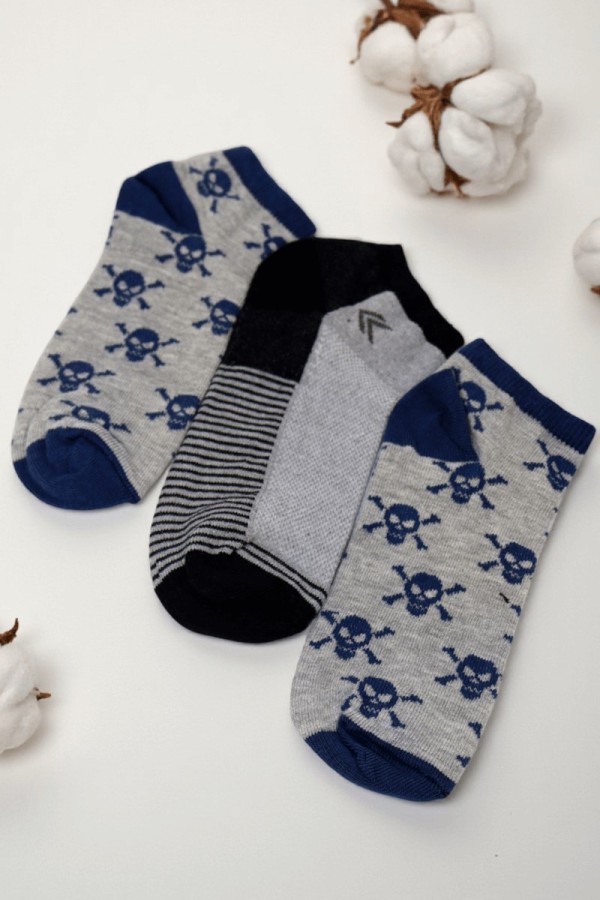 Berka 3'lü Erkek Çocuk Patik Çorap (9-10 Yaş) 9408-4