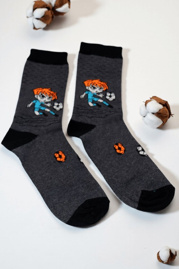 Vakre Erkek Çocuk Çorap (11-12 Yaş) 9401-5