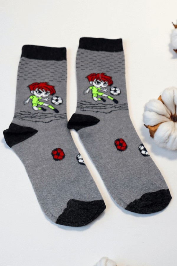 Vakre Erkek Çocuk Çorap (11-12 Yaş) 9401-8