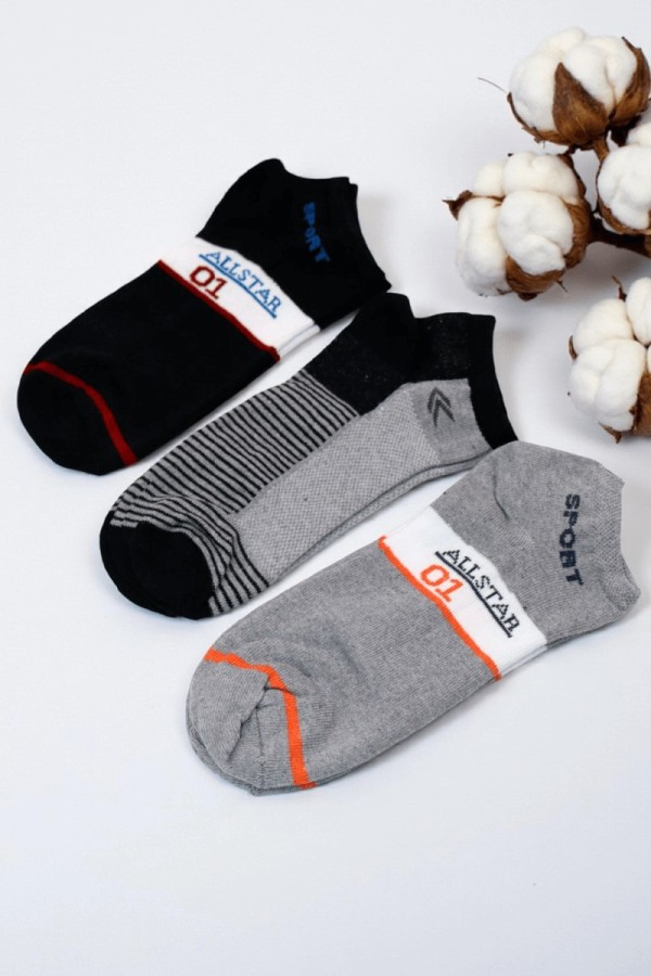 Berka 3'lü Erkek Çocuk Çorap (11-12 Yaş) 9406-6