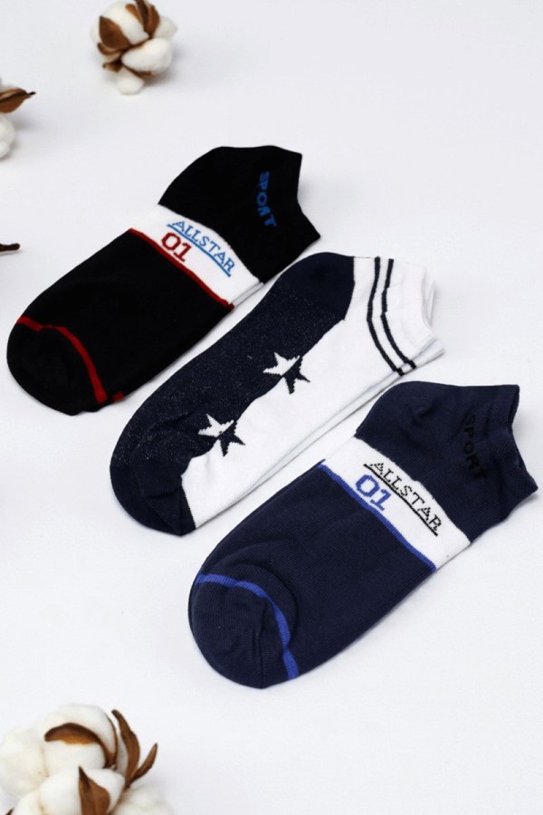 Berka 3'lü Erkek Çocuk Çorap (11-12 Yaş) 9406-7