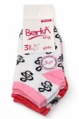 Berka 3'lü Kız Çocuk Patik Çorap (5-6 Yaş) 9801-1