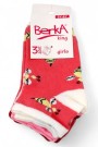 Berka 3'lü Kız Çocuk Patik Çorap (5-6 Yaş) 9801-5