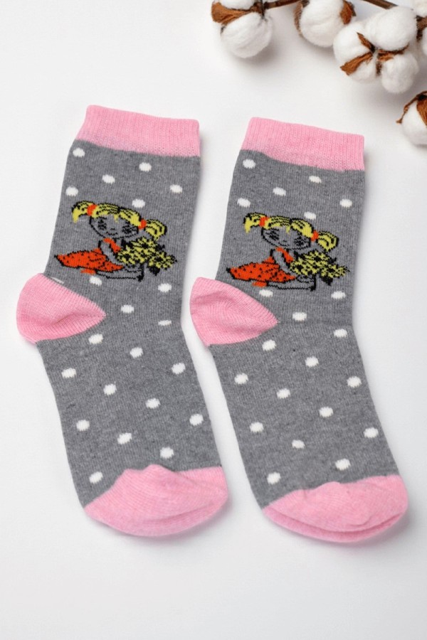 Vakre Kız Çocuk Çorap (5-6 Yaş) 9802-3