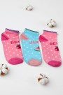 Berka 3'lü Kız Çocuk Patik Çorap (7-8 Yaş) 9901-1