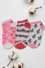 Berka 3'lü Kız Çocuk Patik Çorap (7-8 Yaş) 9901-15