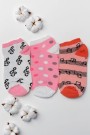 Berka 3'lü Kız Çocuk Patik Çorap (7-8 Yaş) 9901-17