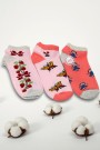 Berka 3'lü Kız Çocuk Patik Çorap (7-8 Yaş) 9901-6