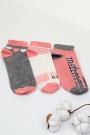 Berka 3'lü Kız Çocuk Patik Çorap (7-8 Yaş) 9901-7
