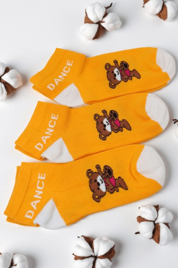 Berka 3'lü Kız Çocuk Patik Çorap (9-10 Yaş) 9701-11