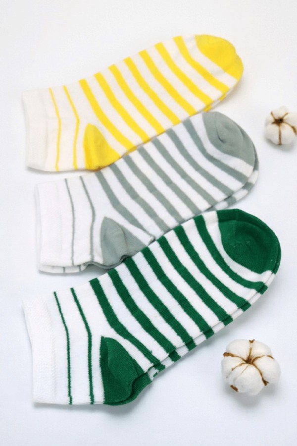 Berka 3'lü Kız Çocuk Patik Çorap (9-10 Yaş) 9701-4