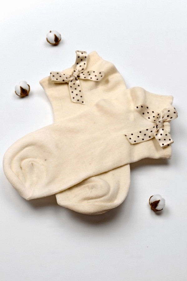 XGRİ POLO Fiyonklu Kadın Patik Çorap (36-40) 9021-9