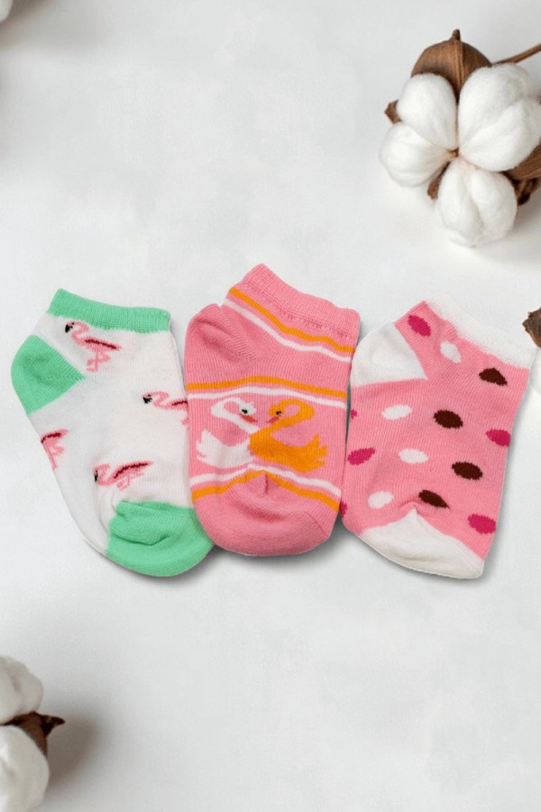 Berka 3'lü Kız Çocuk Patik Çorap (3-4 Yaş) 9601-5