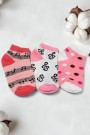 Berka 3'lü Kız Çocuk Patik Çorap (3-4 Yaş) 9601-8
