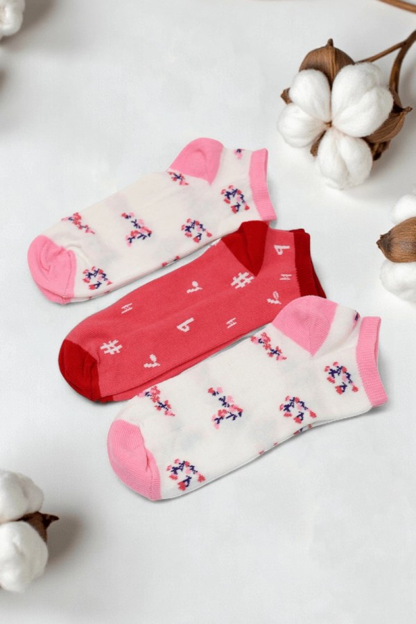 Berka 3'lü Kız Çocuk Patik Çorap (11-12 Yaş) 9508-1