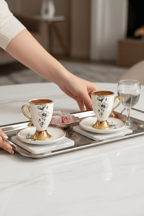 Mitra Porselen 6'lı Kahve Fincan Takımı CMR-2024256-1