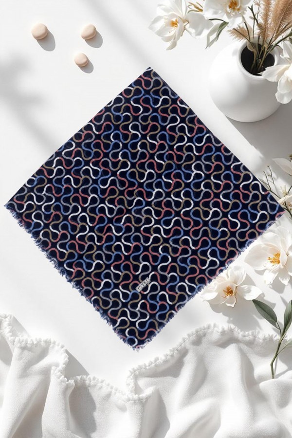 Desenli Flamlı Eşarp 6500-7