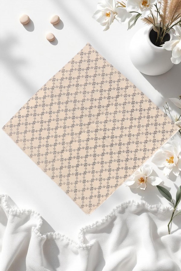 Desenli Flamlı Eşarp 6401-16