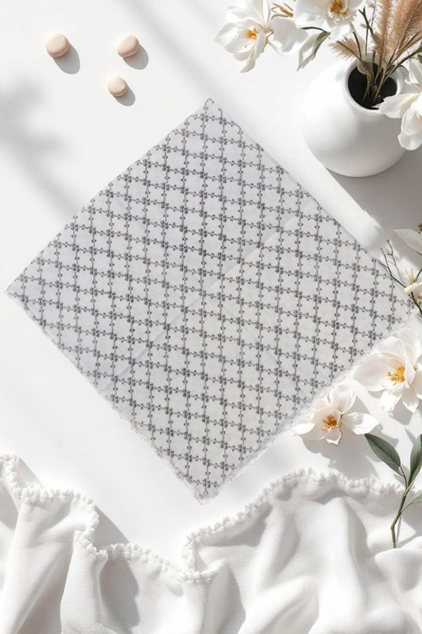 Desenli Flamlı Eşarp 6401-4