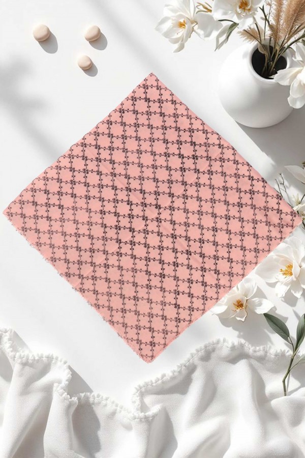 Desenli Flamlı Eşarp 6401-6