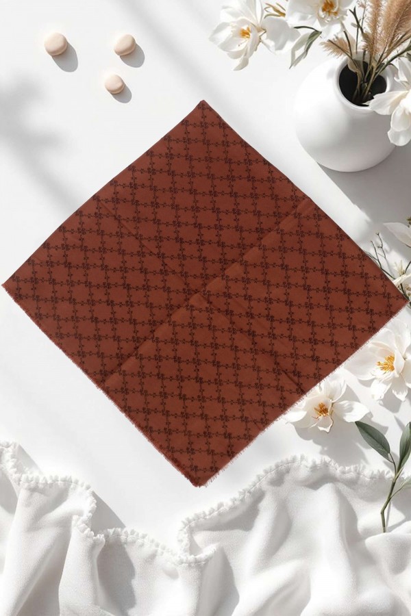 Desenli Flamlı Eşarp 6401-9