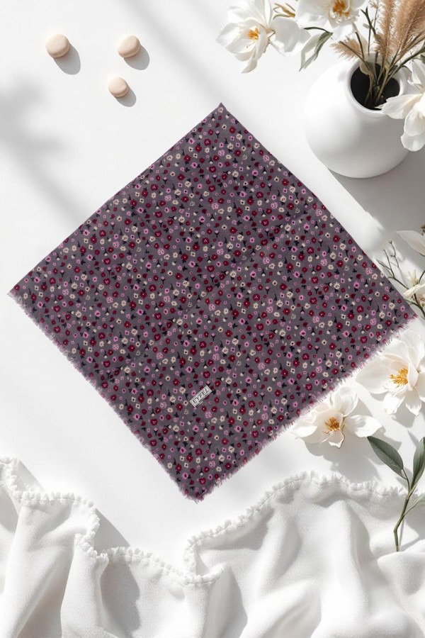 Eyfel Desenli Flamlı Eşarp 6501-10
