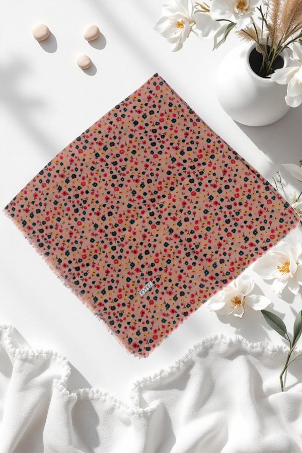 Eyfel Desenli Flamlı Eşarp 6501-11