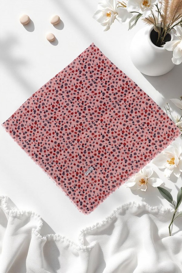 Eyfel Desenli Flamlı Eşarp 6501-3