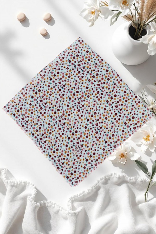 Eyfel Desenli Flamlı Eşarp 6501-7