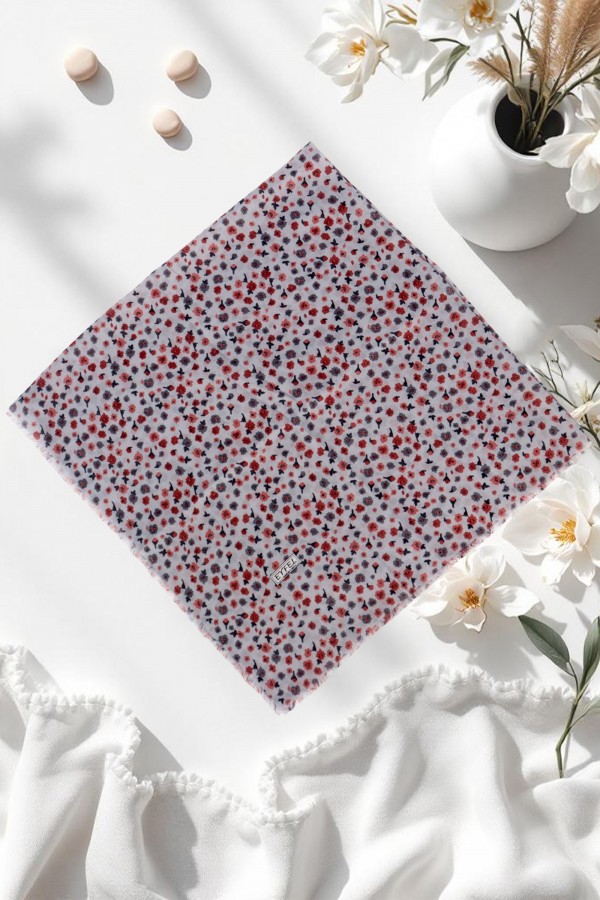 Eyfel Desenli Flamlı Eşarp 6501-8