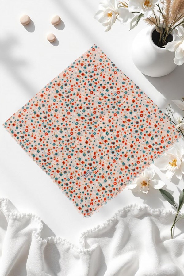 Eyfel Desenli Flamlı Eşarp 6501-9