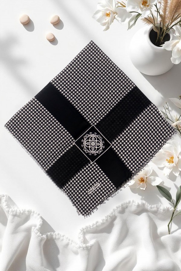 Polocraft Desenli Flamlı Eşarp 6503-4