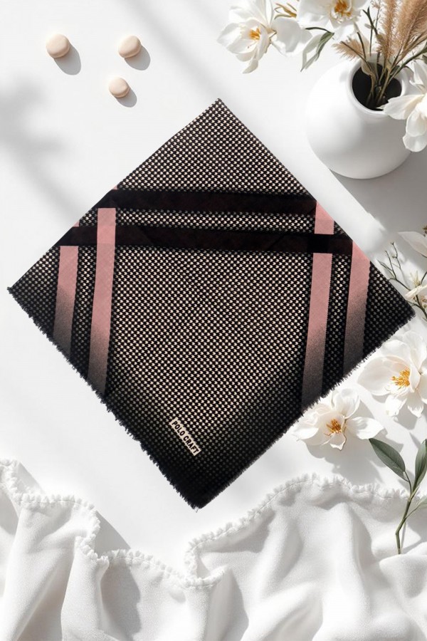 Polocraft Desenli Flamlı Eşarp 6503-5